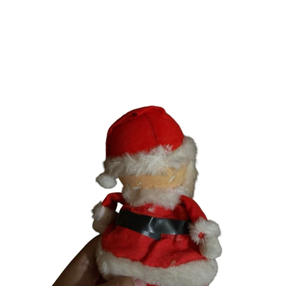 Vtg MCM Homemade Santa Claus Shelf Sitter Christmas Musical Windup One Of A Kind